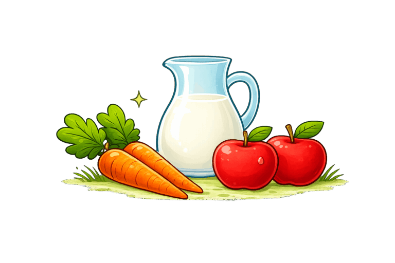 Obst, Gemüse und Milch für Schule und Kindergarten